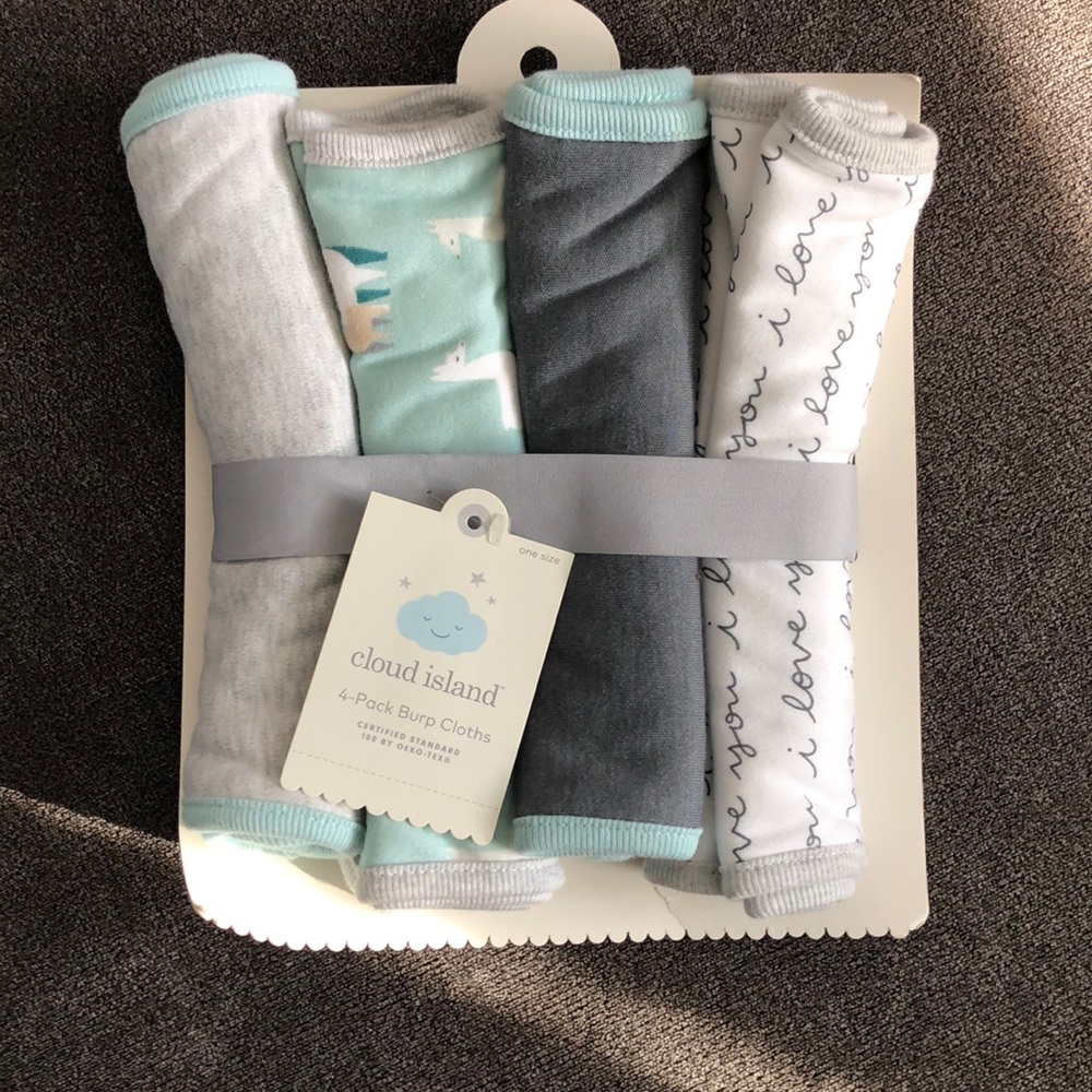 Cloud Island Burp Cloths